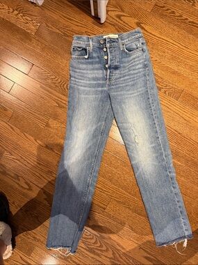 Denim Forum Women's Straight-Leg Jeans in Light Blue Wash